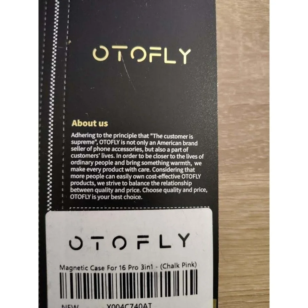 OTOFLY Magnetic Case For 16 Pro 3in1 Chalk Pink Phone‎ Accessory NEW